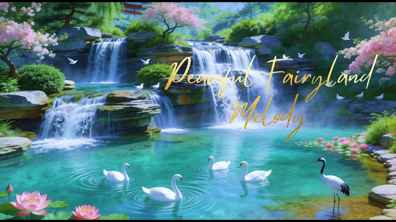 Bamboo Flute 🪈 Harp Fairyland 🪉 Relaxing Nature Music for Peaceful Moments ⛰️
