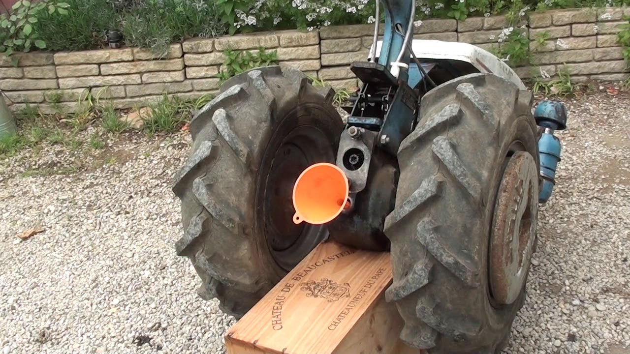 Vidange moteur et boite motoculteur Staub