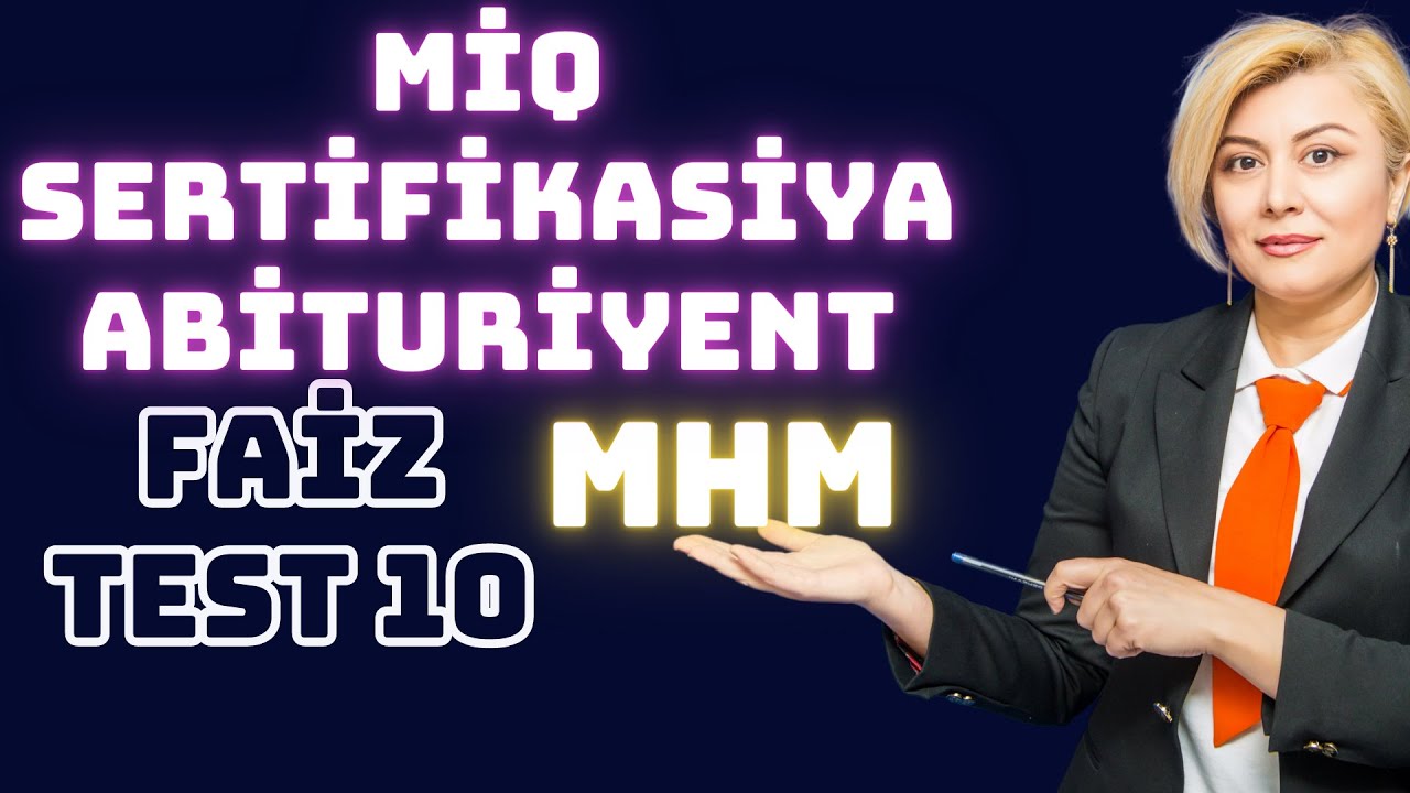 MHM Faiz,nisbət,tənasüb .Test 10 (1-20)