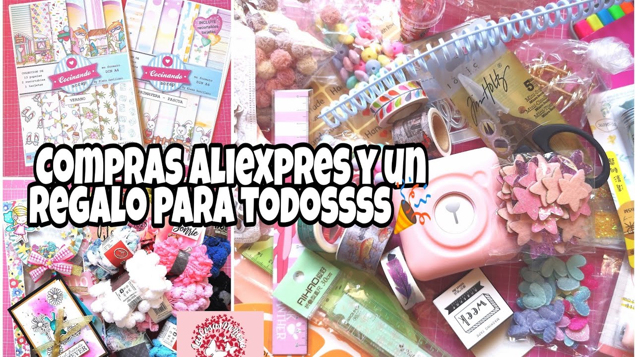 Compras aliexpress y un estupendo  regalo para todos🎉. Scrap y más