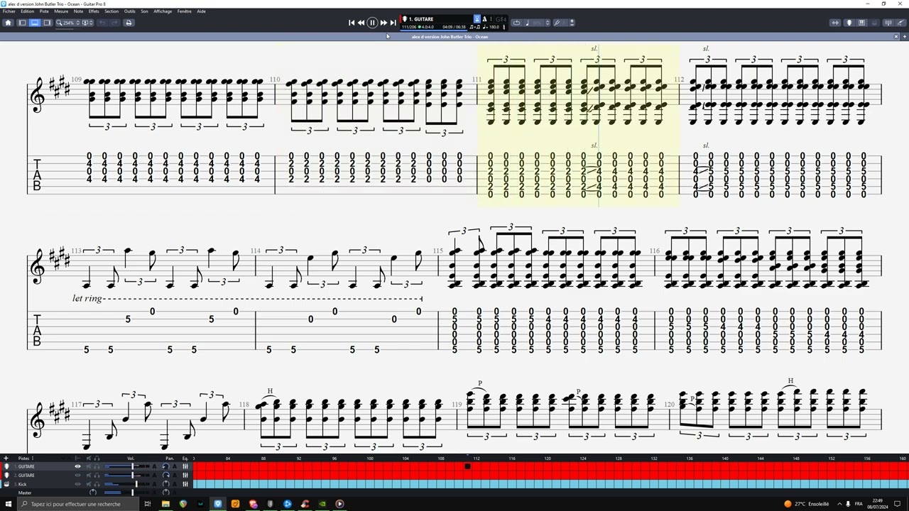JOHN BUTLER - OCEAN - GUITAR TAB