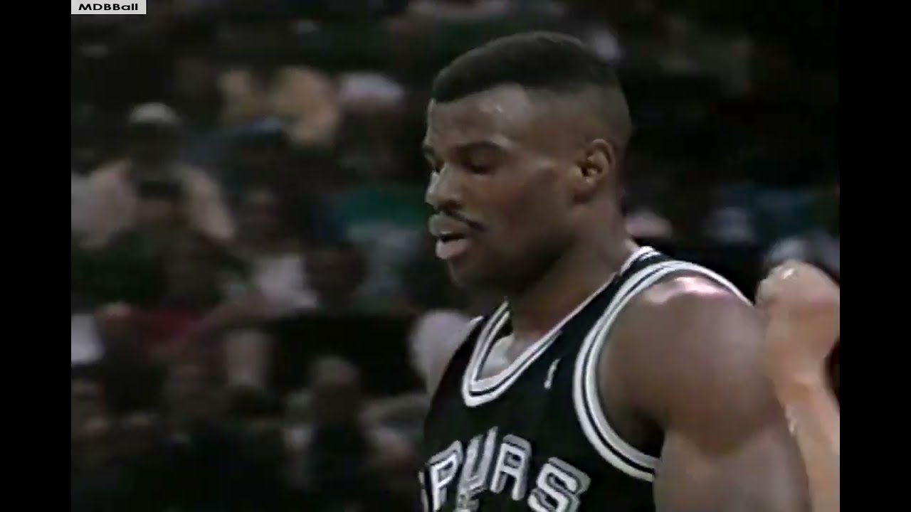 David Robinson & Dennis Rodman Battle Larry Johnson & Alonzo Mourning - Spurs @ Hornets 1995