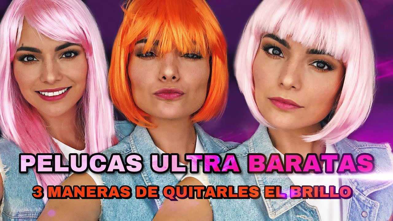 PROBANDO ANDO! 3 maneras de quitarle el brillo a las pelucas ULTRA BARATAS!