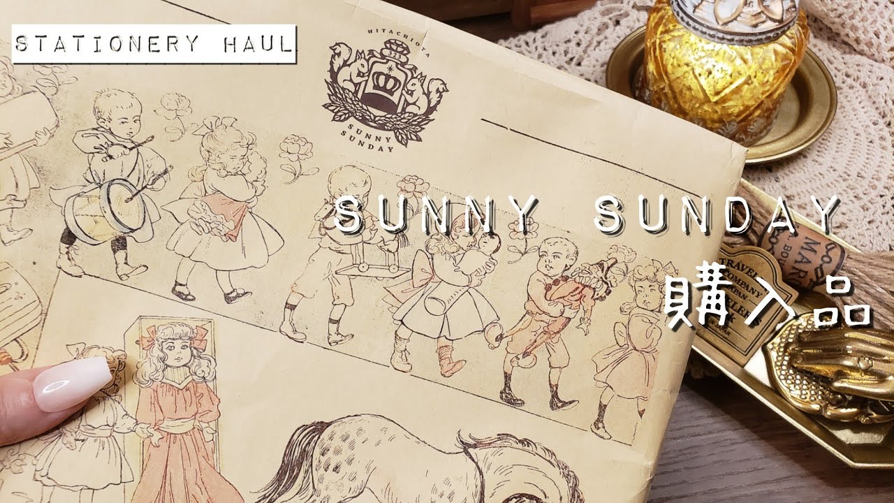 素敵すぎる紙が届きました🦋｜ASMR｜vintage stationery haul(from sunny sunday)
