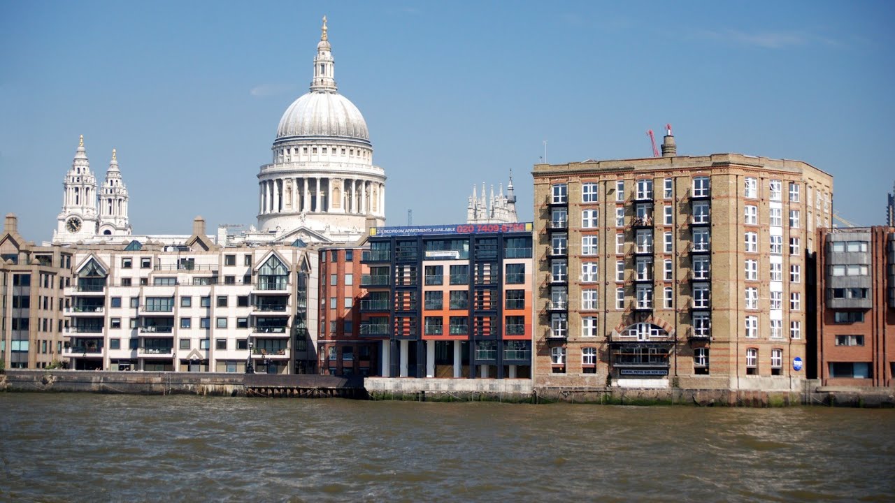 🇬🇧 London Boat Tour 4K - River Thames Cruise - Westminster, Canary Wharf & Greenwich - England, UK
