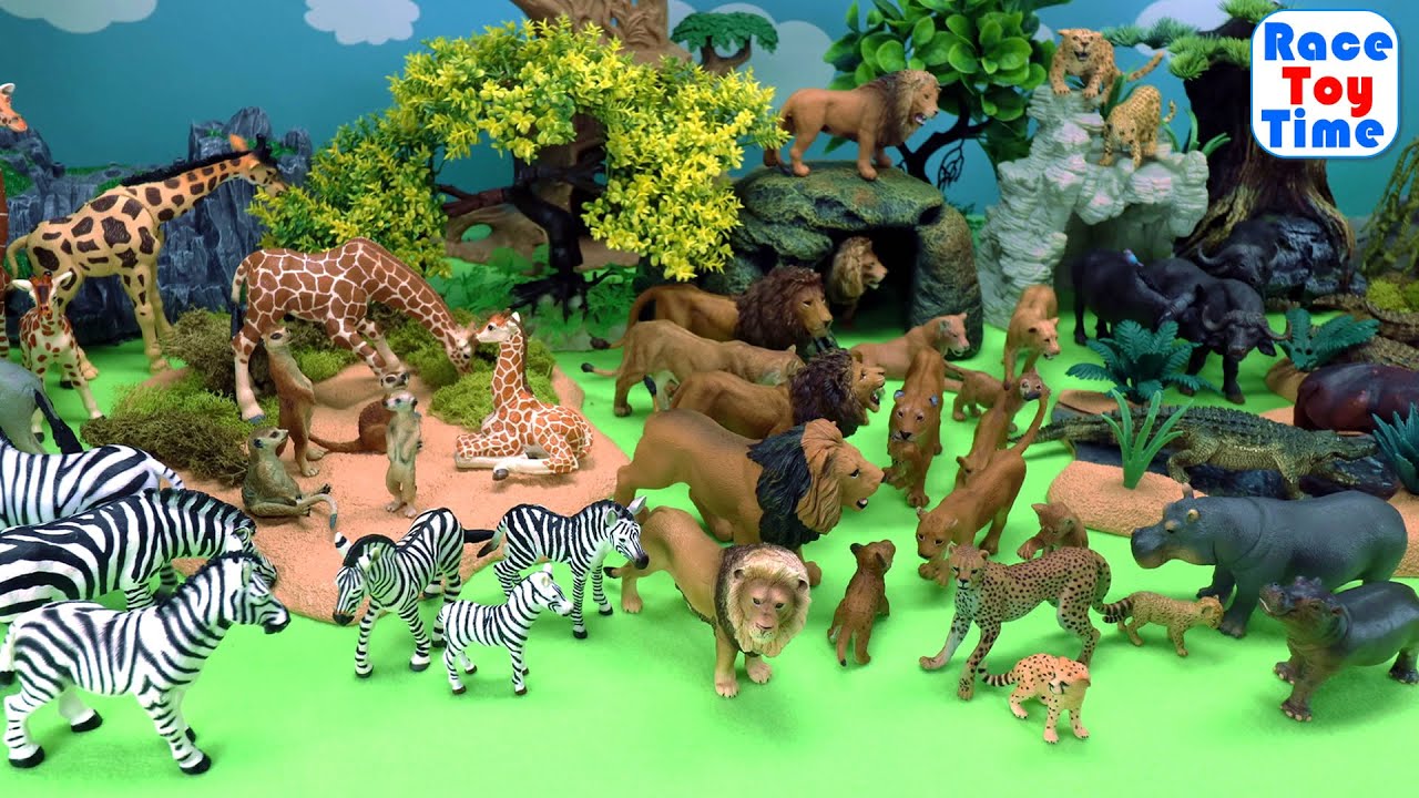 Lots of African Safari Wild Animals Toys Figurines Collection
