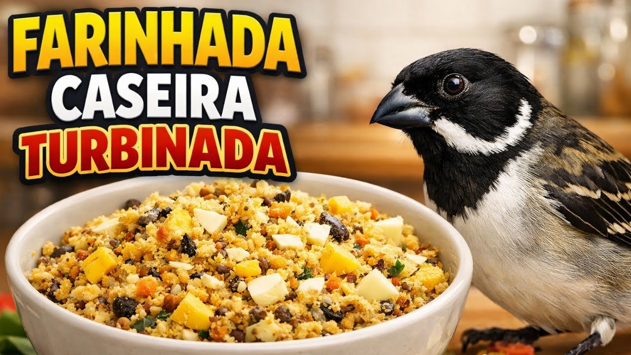 RECEITA DE FARINHADA CASEIRA PARA TURBINAR A SAÚDE DO SEU PÁSSARO.