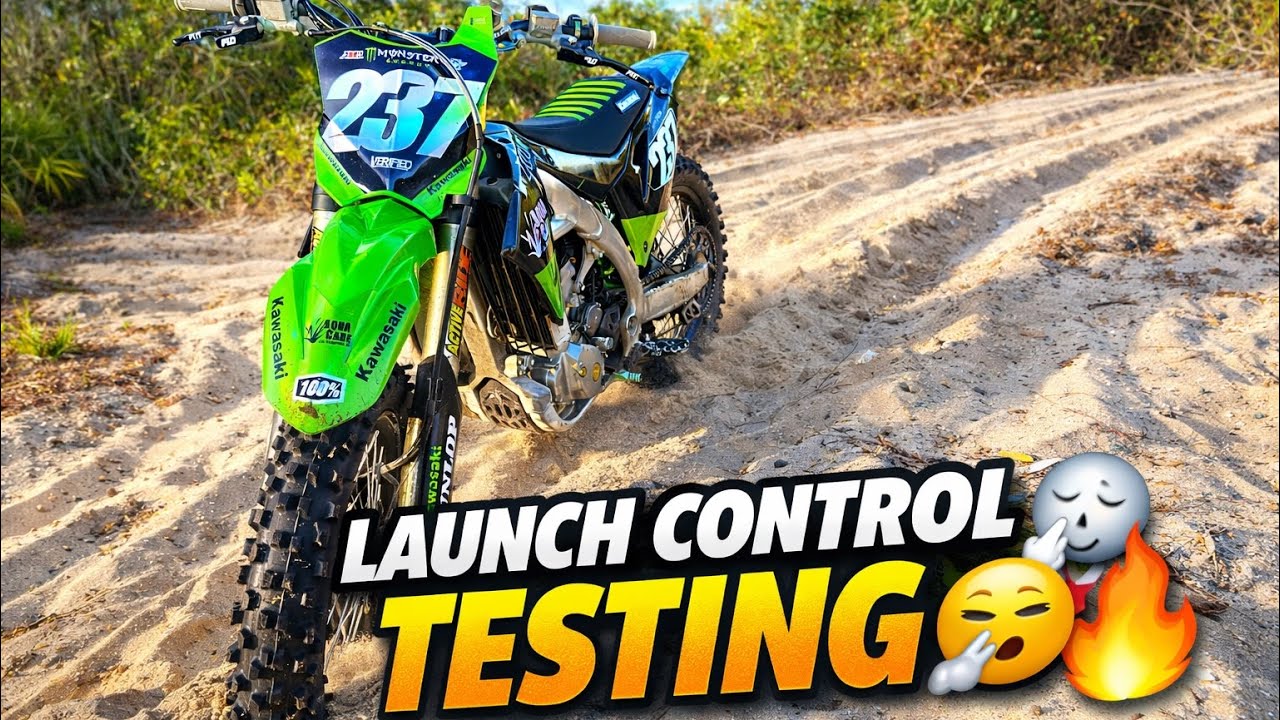 Launch control testing on a 2021 Kx 450 🔥🔥🔥