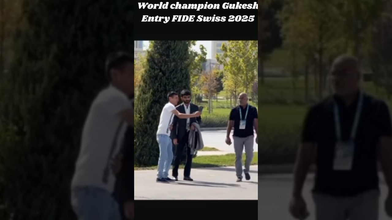 World champion Gukesh Entry FIDE Grand Swiss 2025😍❤️#gukesh#chess#shots#shotsvideo#shotsyoutube