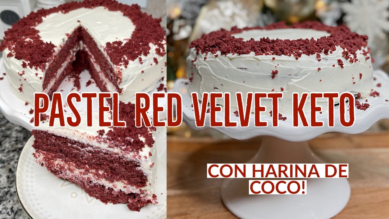 PASTEL RED VELVET KETO | PASTEL KETO CON HARINA DE COCO | DIETA KETO | DIETA CETOGENICA
