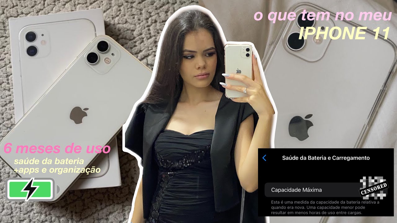 O QUE TEM NO MEU IPHONE 11 DEPOIS DE 6 MESES DE USO | saúde da bateria, apps, tour, etc