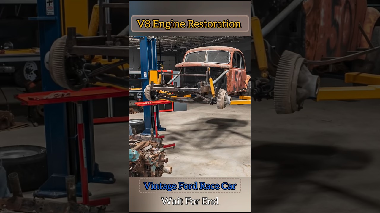 V8 Engine Restoration of Vintage Ford Car #Shorts #cars #automobile #youtube #viralshorts #supramk4