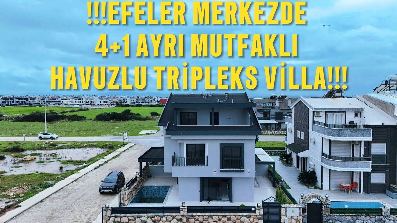 🏡 DİDİM EFELER MAHALLESİ'NDE 4+1 MÜSTAKİL HAVUZLU AYRI MUTFAKLI TRİPLEX VİLLA 🔥🏡 