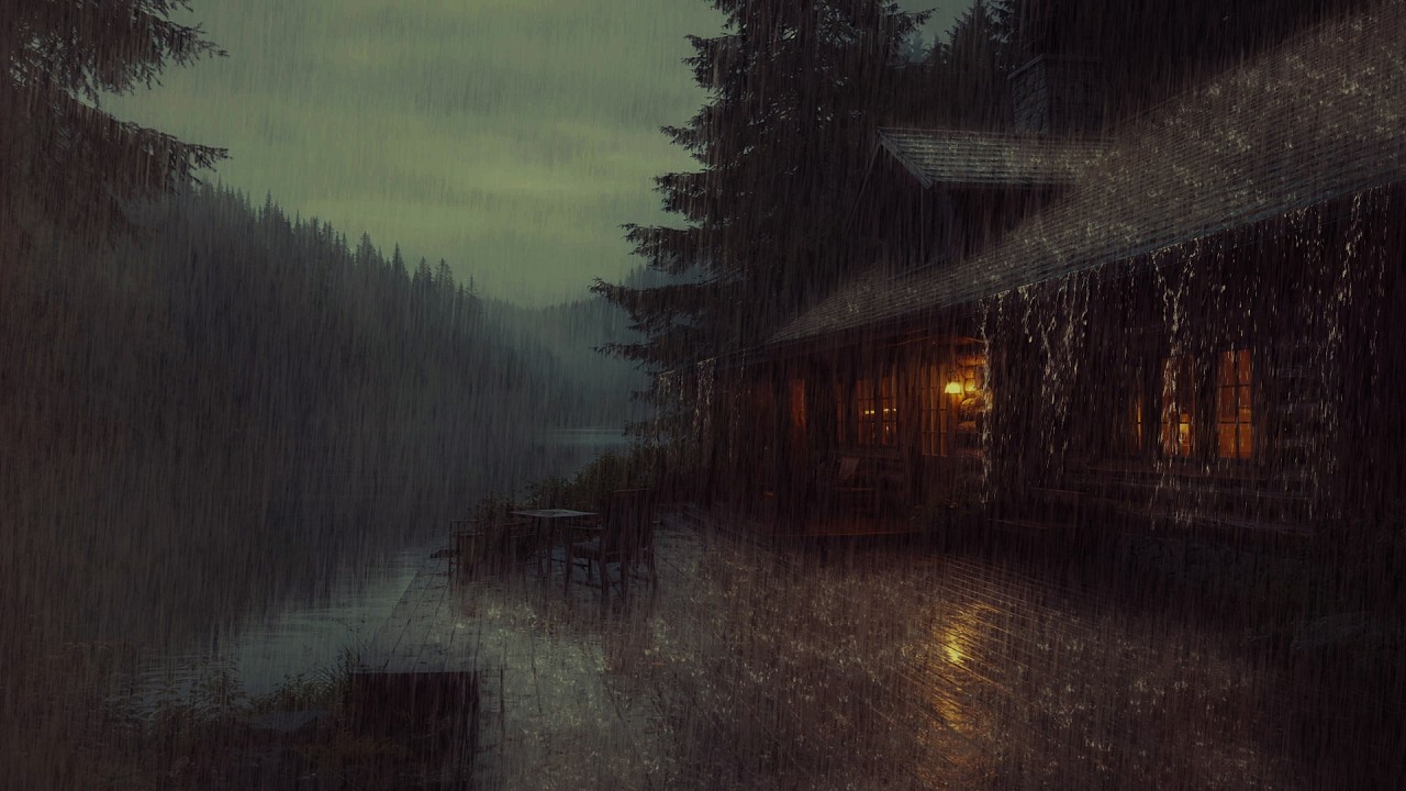 Powerful Midnight Rainstorm 🌩️ Deep Forest Thunder Sounds for Instant Sleep