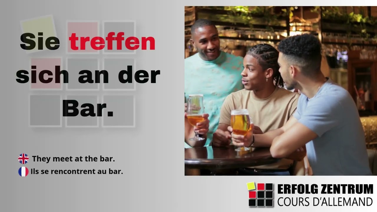 Allemand facile  lektion 24: Ich baue die Sätze (4)/ Je construis les phrases.