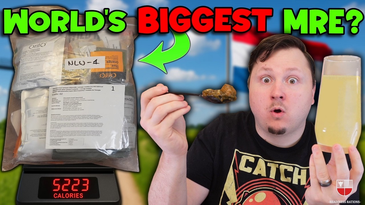 Massive Dutch Military MRE | 24-Hour Combat Ration 🇳🇱 Netherlands Forces Meal Ready To Eat Review