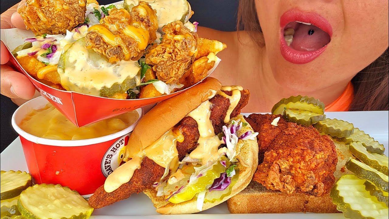 TRYING OUT DAVE'S HOT CHICKEN REAPER SPICE & EXTRA HOT!  BURN SPICY INSTANT REGRET ASMR MUKBANG OMAD