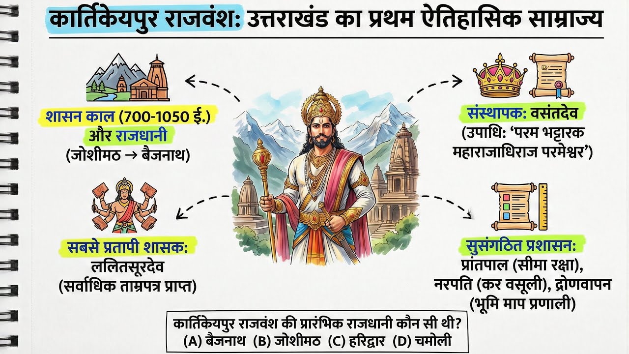 उत्तराखंड का कार्तिकेयपुर (कत्युरी) राजवंश | Kartikeypur Dynasty History | UKPSC UKSSSC