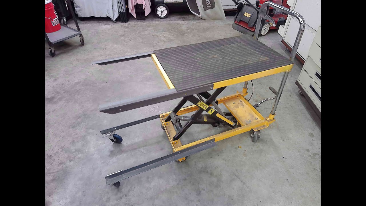 Модификация гидравлического подъемного стола Harbor Freight
