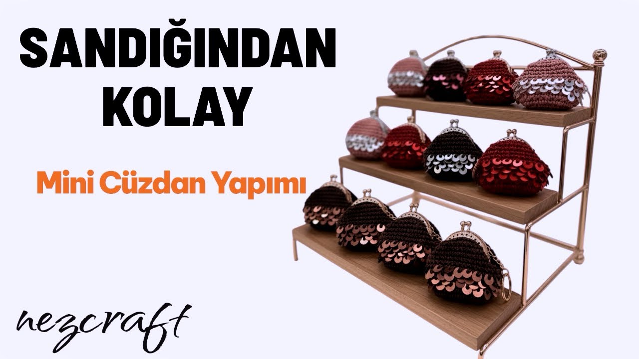 KOLAY MİNİ CÜZDAN YAPIMI | ANAHTARLIK | ÇOK SATAN MODEL #crochet #handmade