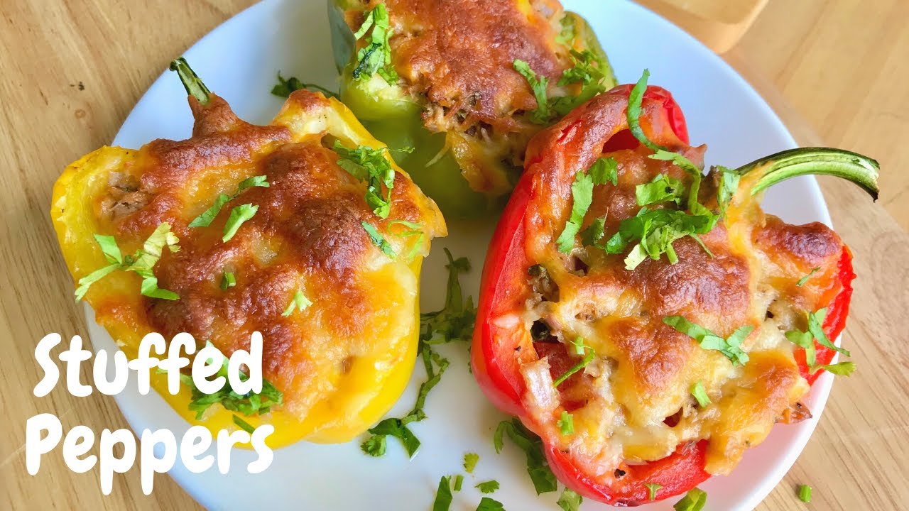 Stuffed Peppers Recipe || Stuffed Peppers with Tuna Fish ||Tasty Low Carb, high protein Keto recipes