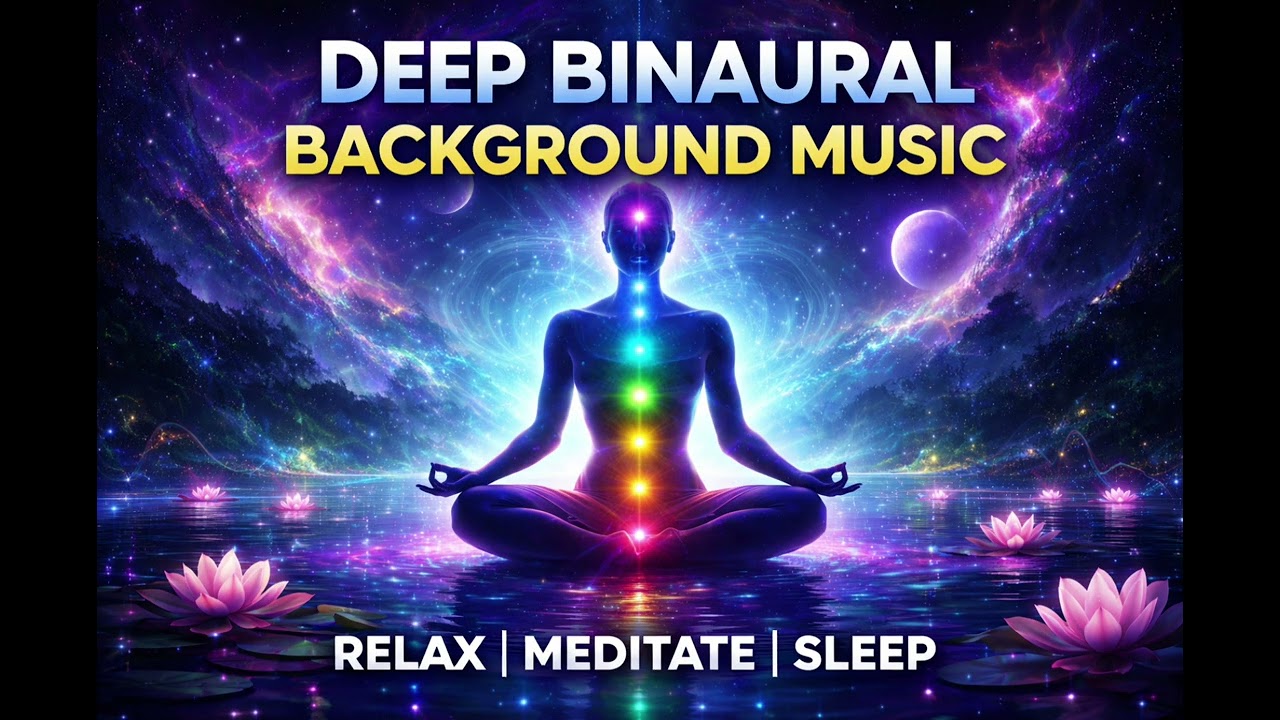 Deep Binaural Background Music – 10 Minute 3D Audio for Relaxing Meditation, Deep Sleep & Healing