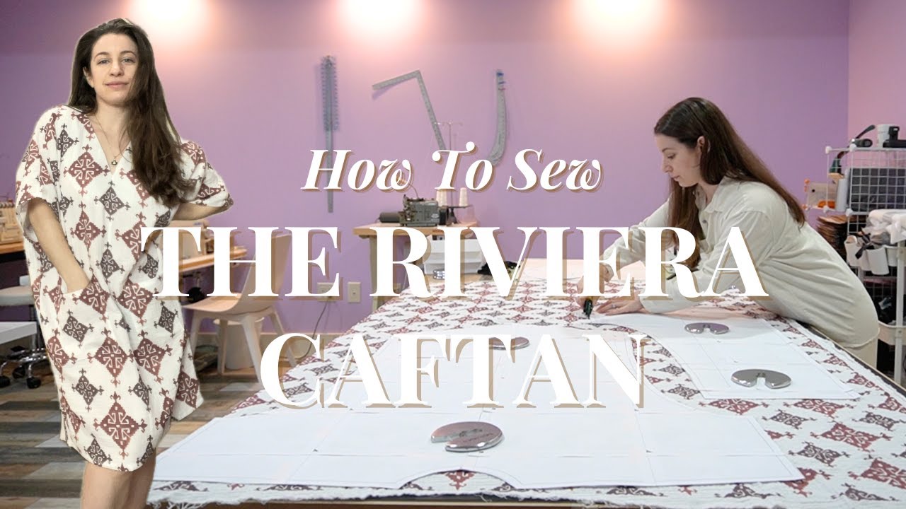 How To Sew A Caftan Dress | Beginner Sewing Tutorial, How To  Sew A Facing & Match A Fabric Pattern
