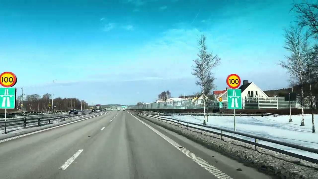 Winter Drive in Sweden - Relaxing Car 4K / No music
