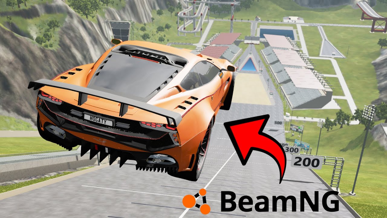 SKOKI NARCIARSKIE NAJSZYBSZYMI SAMOCHODAMI w BEAMNG.DRIVE 