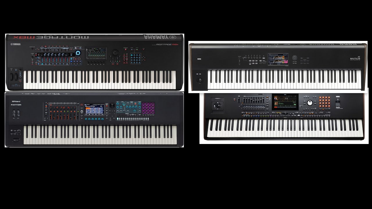 Yamaha Montage M8X - Roland Fantom EX - KORG Nautilus
