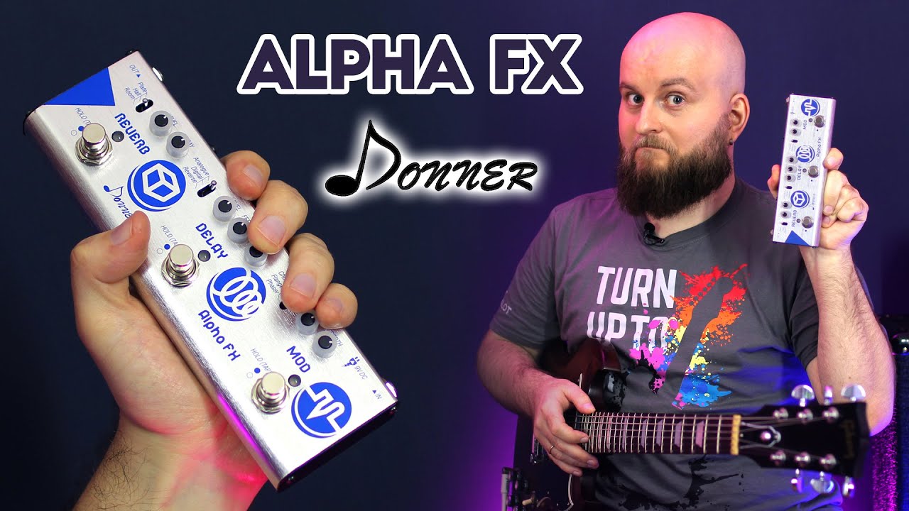 9 in 1 - Multi-Effects Pedal Alpha FX by Donner &ndash; Reverb, Delay and Modulation