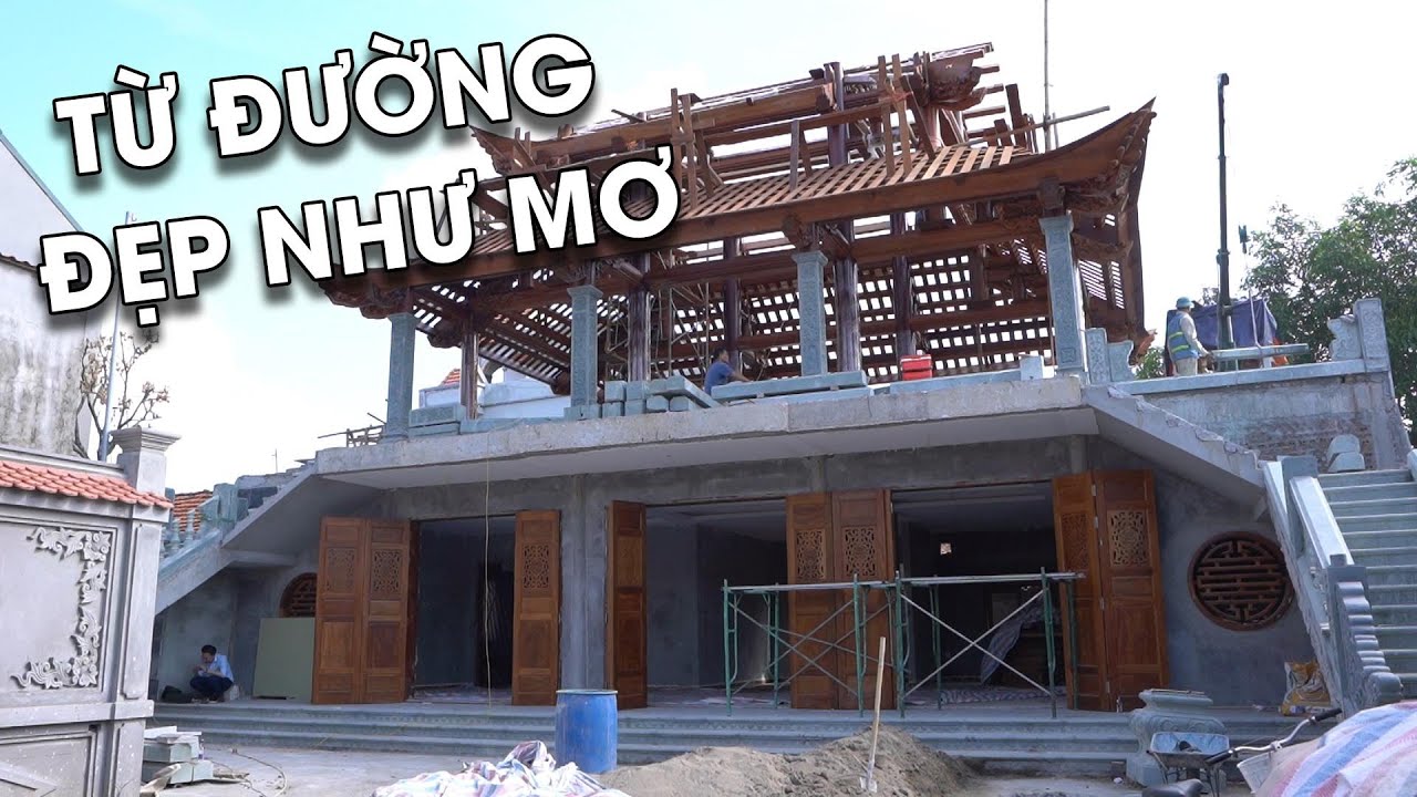 Mẫu Từ Đường Gỗ Lim 2 Tầng Đẹp Năm 2023 Do KISATO Thi Công Tại Cẩm Giàng Hải Dương