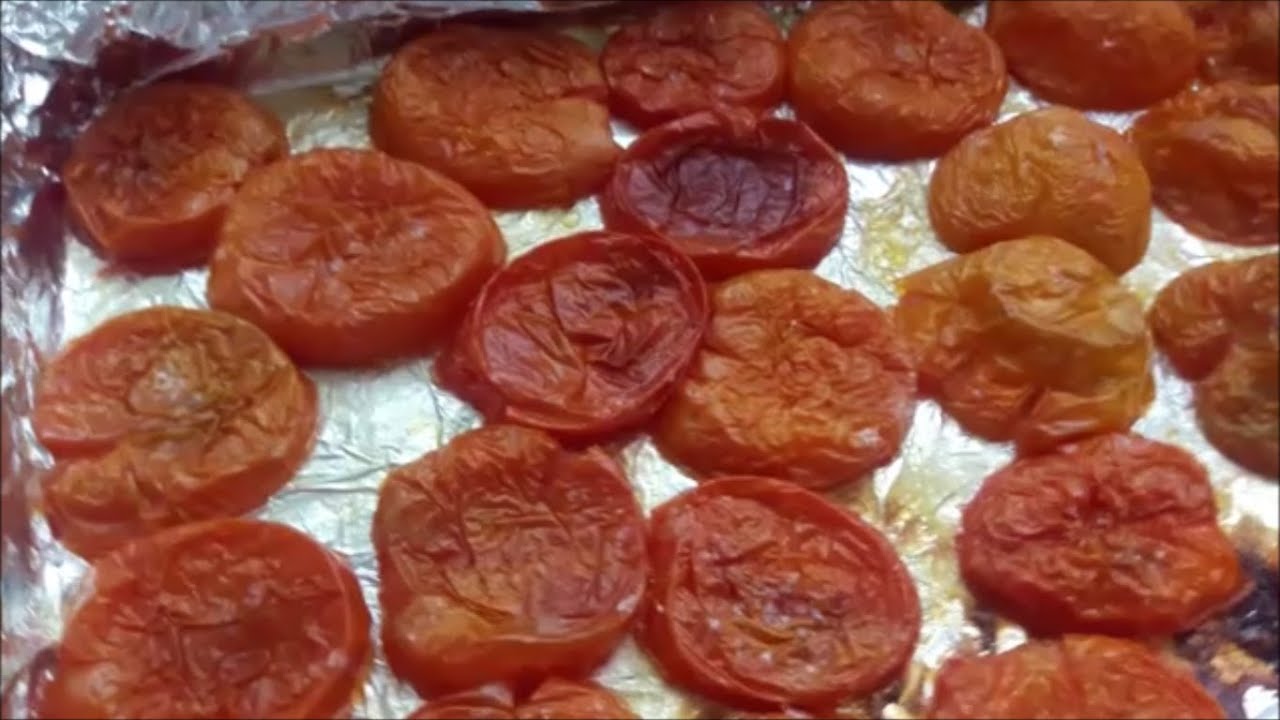 Tomate seco no forno convencional + tempero para microondas