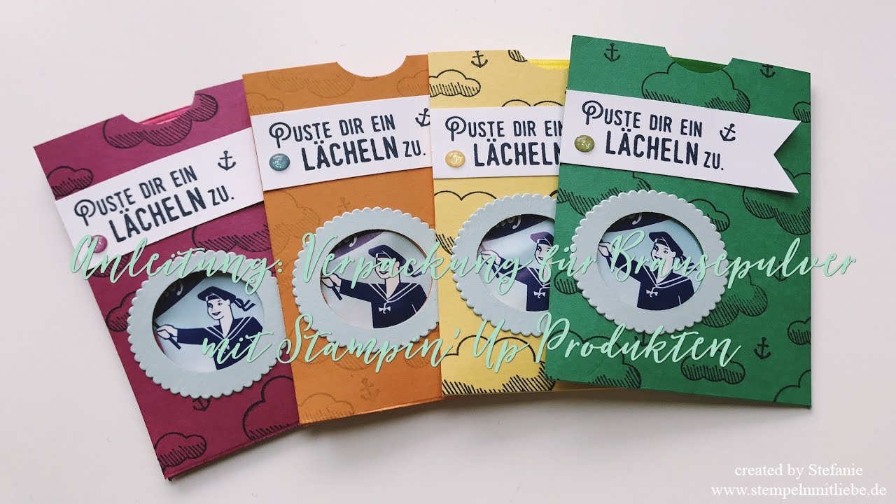 Anleitung: Verpackung für Brausepulver mit Stampin' Up Produkten