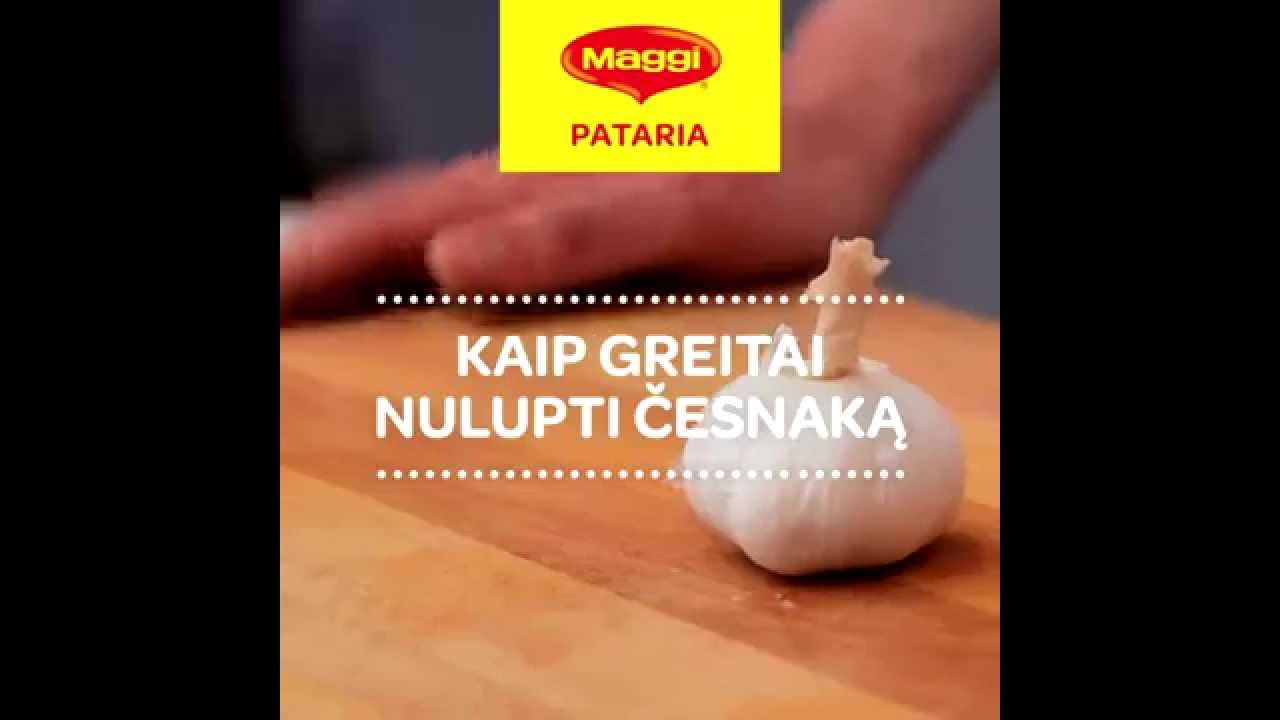 Maggi pataria: Kaip greitai nulupti česnaką?