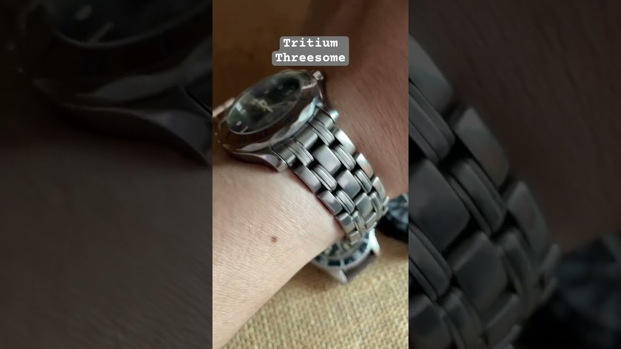 Trio of tritium dial watches.