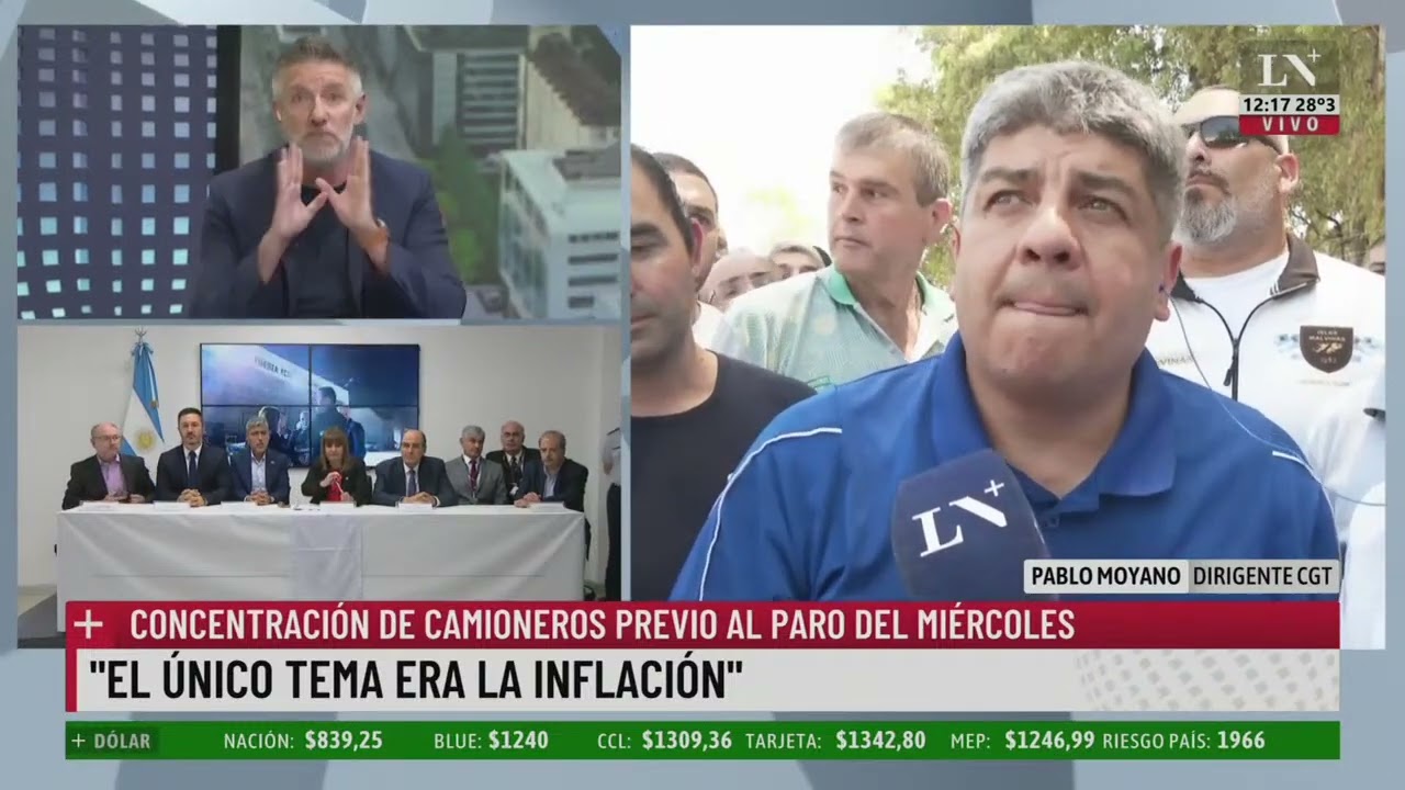 Pablo Moyano, desde la concentración de camioneros: 