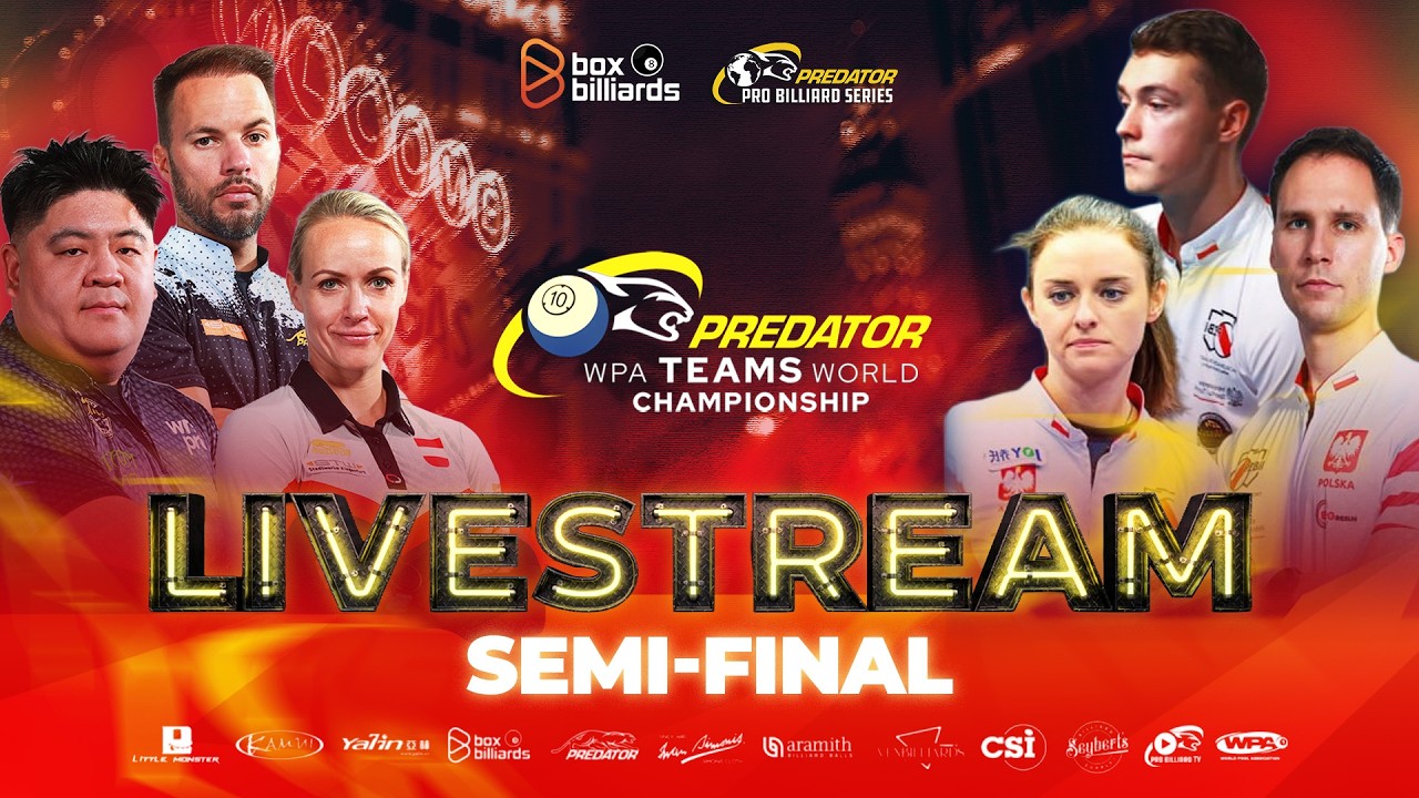 Trực Tiếp 2 | Semi-Final | Team Austria vs Team Poland|Predator WPA Teams 10-Ball World Championship
