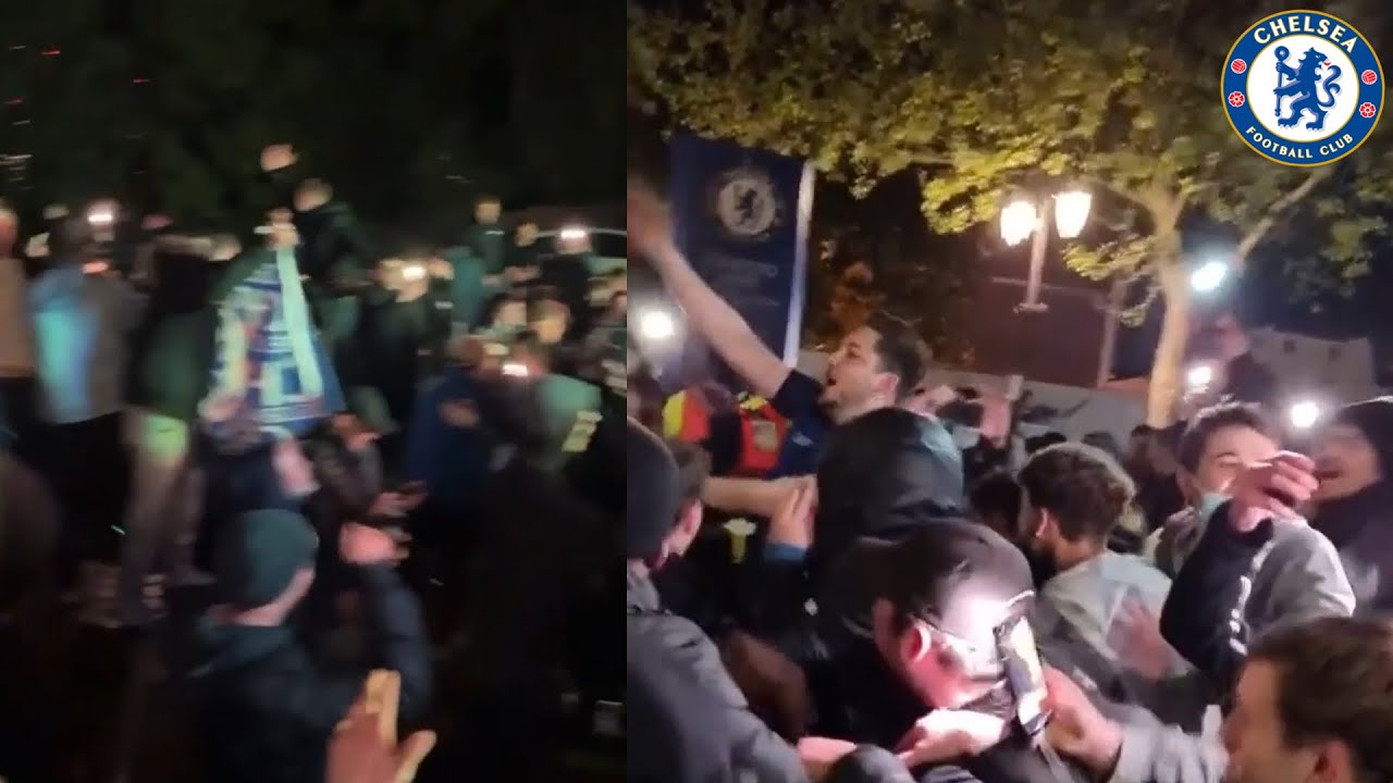 Chelsea Fans Celebrate Reaching The Champions League Final | Chelsea 2-0 Real Madrid