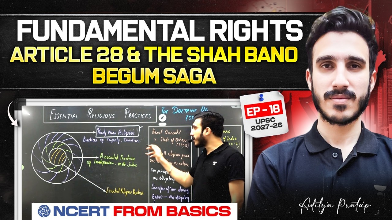 Complete Indian Polity (NCERT) for Beginners | Article 28 and the Shh Bano Begum SAGA  | EP18 | UPSC