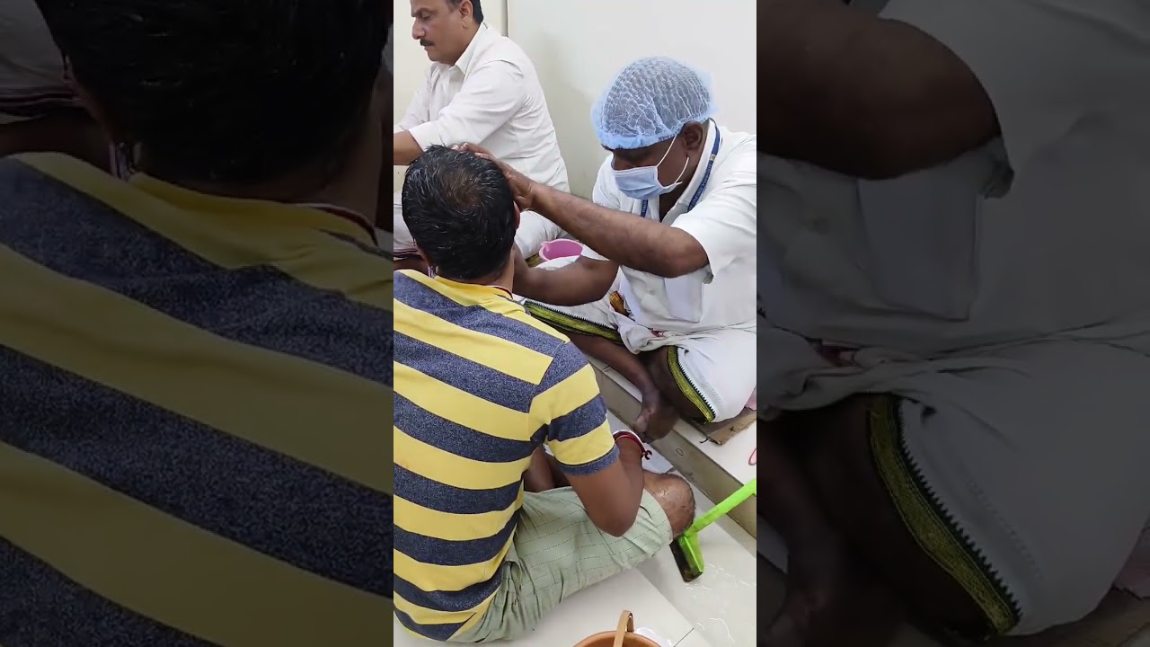 Kids hair remove at Tirupati