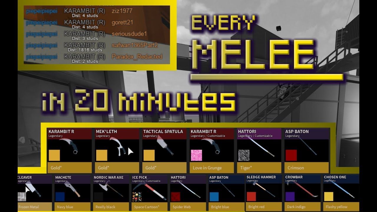 Phantom Forces: How to Get EVERY Melee Weapon (Legendary)