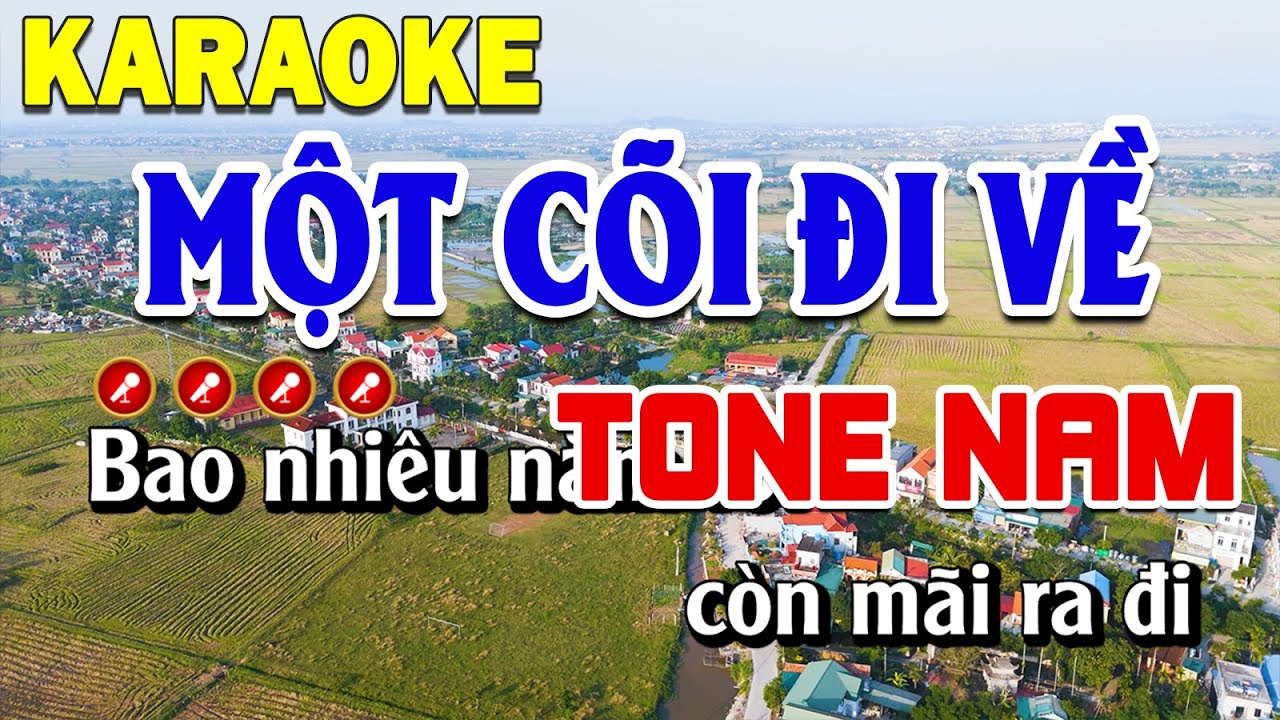 Một Cõi Đi Về Karaoke Tone Nam Nhạc Sống Dễ Hát | Thanh Sơn