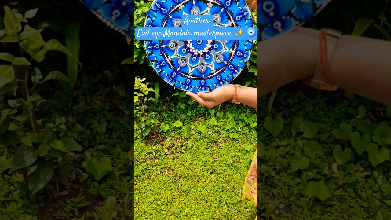 Eye-catching art, soul-protecting intentions🧿Evil Eye Mandala Masterpiece✨️ #artist #evileye