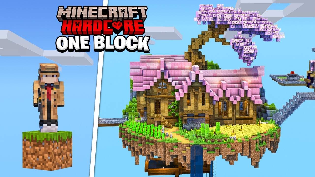 I Survived 100 Days on One Block in Minecraft Hardcore