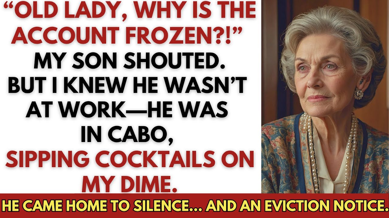 “Old lady, why is the account frozen?!” My son shouted. Instead of working, he ran away.