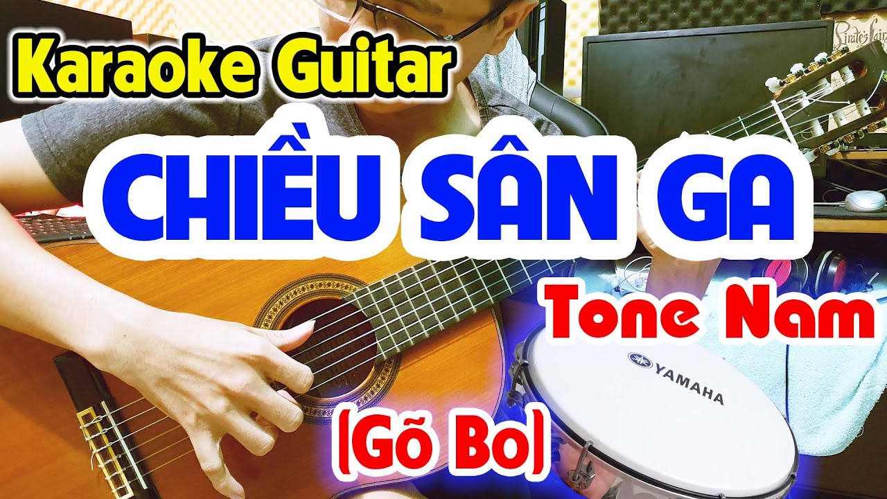 [Karaoke Guitar] CHIỀU SÂN GA Tone Nam - Rumba Gõ Bo 9669