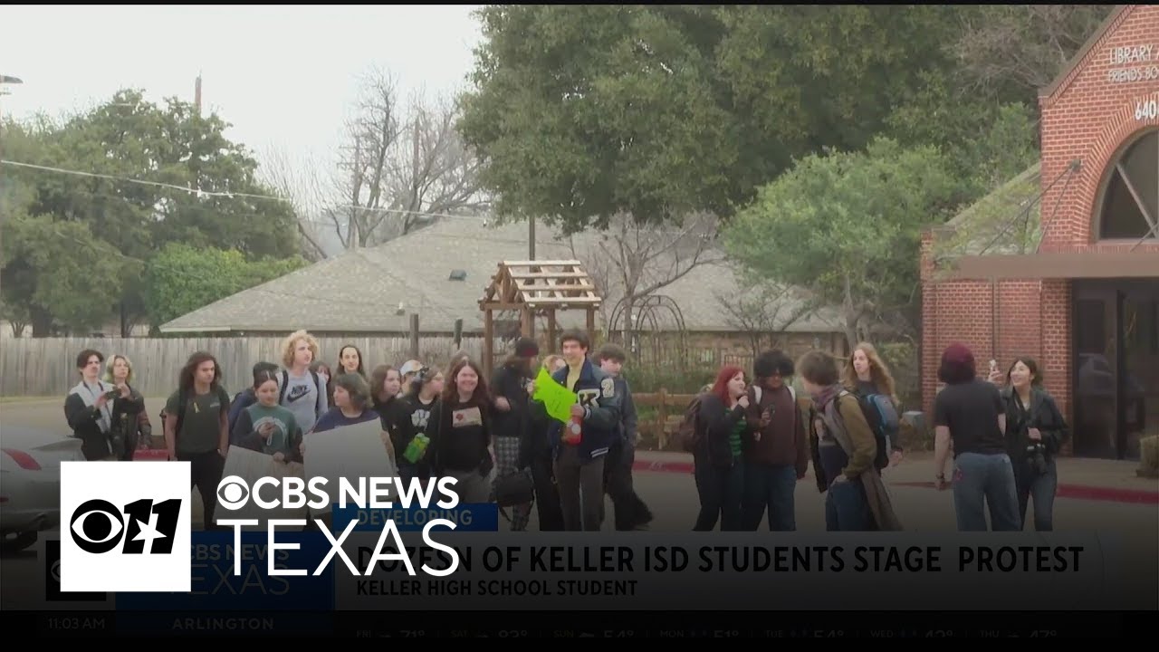 Keller ISD students walk out of class in protest of proposed split