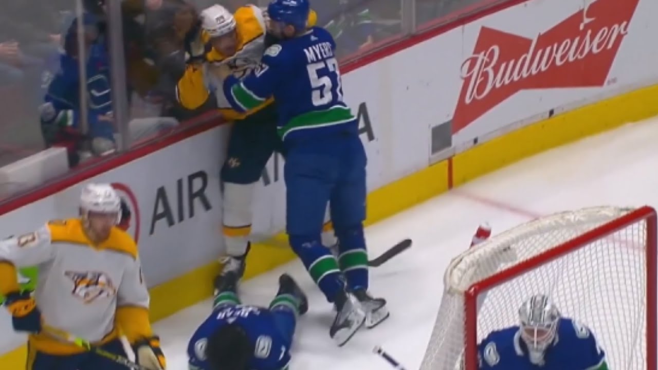Tanner Jeannot Hits Ethan Bear, Tyler Myers Takes Exception