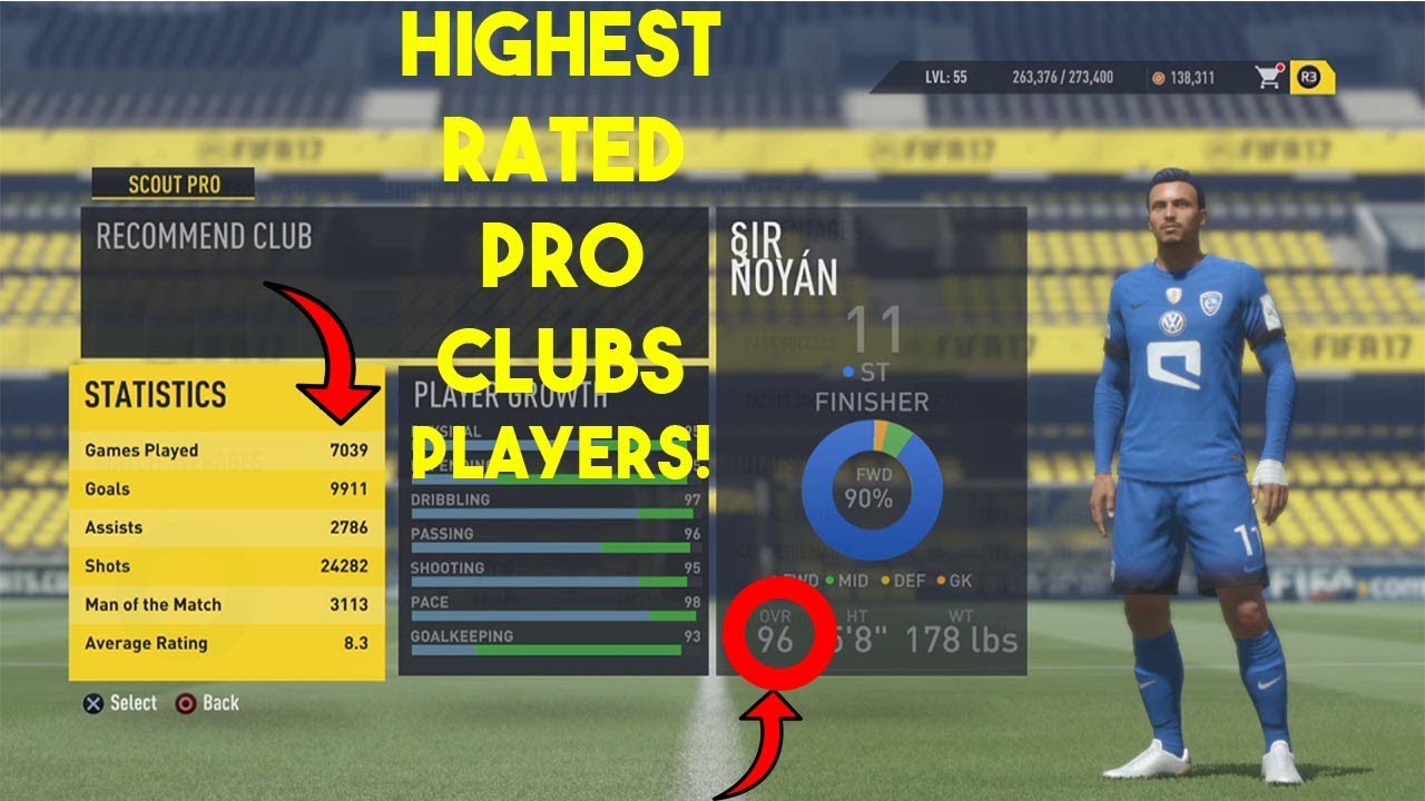 BEST PRO CLUBS PLAYERS! - FIFA 17